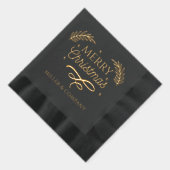 Frohe Weihnachtsschrift Personalisierter Firmennam Servietten Mit Folie (Rechts)