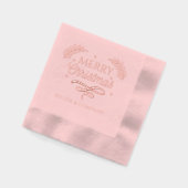 Frohe Weihnachtsschrift Personalisierter Firmennam Servietten Mit Folie (Links)