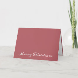 Frohe Weihnachtsschrift Pink Simple Modern Holiday Feiertagskarte