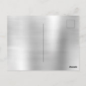 Frohe Weihnachtsschrift Silver Gray Gold Lux Snow Postkarte (Rückseite)