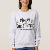 Frohe Weihnachtsschrift Sweatshirt (Vorderseite)