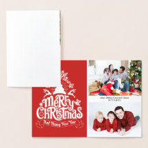 Frohe Weihnachtsschrift Typografie Familie Foto