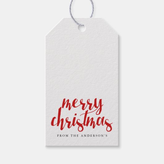 Frohe Weihnachtsschrift | URLAUB Geschenkanhänger (Vorderseite)