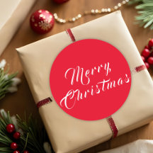 Frohe Weihnachtsschrift White Red Holiday