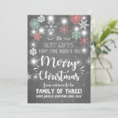 Frohe Weihnachtsschwangerschaft Ankündigung Rustic (Stehend Vorderseite)