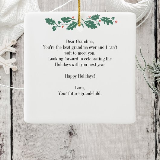 Frohe Weihnachtsschwangerschaft Ultrasound Foto Om Keramikornament