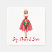 Frohe Weihnachtsservietten Serviette (Vorderseite)