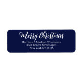 Frohe Weihnachtsskripte blaue Rücksendeadresse (Vorne)
