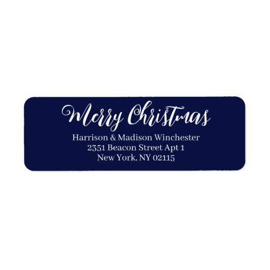 Frohe Weihnachtsskripte blaue Rücksendeadresse (Vorne)