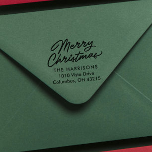 Frohe Weihnachtsskripte Feiertage Rücksendeadresse Permastempel