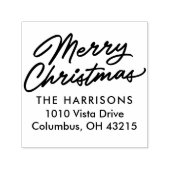 Frohe Weihnachtsskripte Feiertage Rücksendeadresse Permastempel (Design)