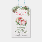 Frohe Weihnachtssoap Handmade Geschenkanhänger (Rückseite)