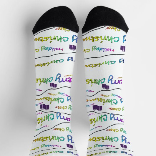 Frohe Weihnachtssocken Socken (Oben)