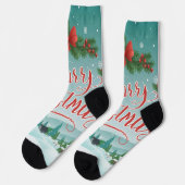 Frohe Weihnachtssocken Socken (Linkes Detail)