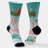 Frohe Weihnachtssocken Socken (Gewinkelt)