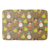 Frohe Weihnachtssohle und Schneemann Badematte (Vorderseite)