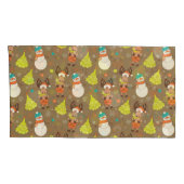 Frohe Weihnachtssohle und Schneemann Kissenbezug (Rückseite-Rechts)