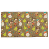 Frohe Weihnachtssohle und Schneemann Kissenbezug (Vorderseite-Rechts)