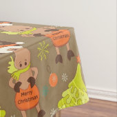 Frohe Weihnachtssohle und Schneemann Tischdecke (Beispiel)