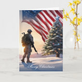 Frohe Weihnachtssoldat - geklappte Grußkarte Karte (Gelbe Blume)