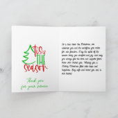 Frohe Weihnachtssoldat - geklappte Grußkarte Karte (Innenseite)