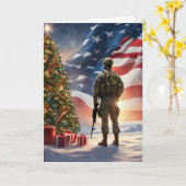 Frohe Weihnachtssoldat - geklappte Grußkarte Karte (Gelbe Blume)