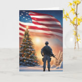 Frohe Weihnachtssoldat - geklappte Grußkarte Karte (Gelbe Blume)