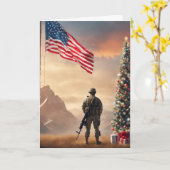 Frohe Weihnachtssoldat - geklappte Grußkarte Karte (Gelbe Blume)