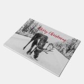 Frohe Weihnachtssonne im Schnee Fußmatte (Schrägansicht)