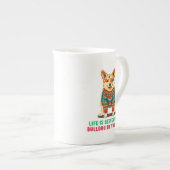 Frohe Weihnachtssperre Porzellantasse (Vorderseite Rechts)