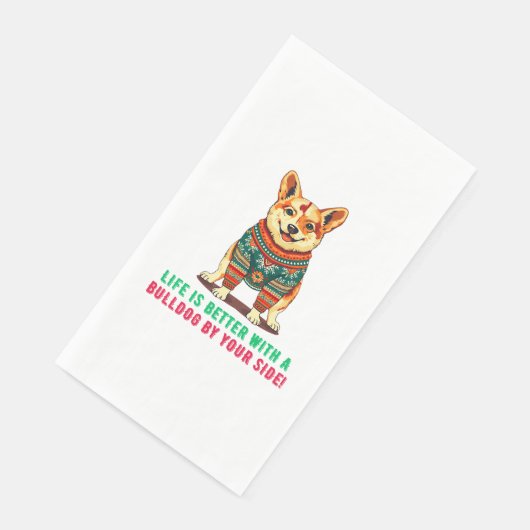 Frohe Weihnachtssperre Serviette (Ecke)