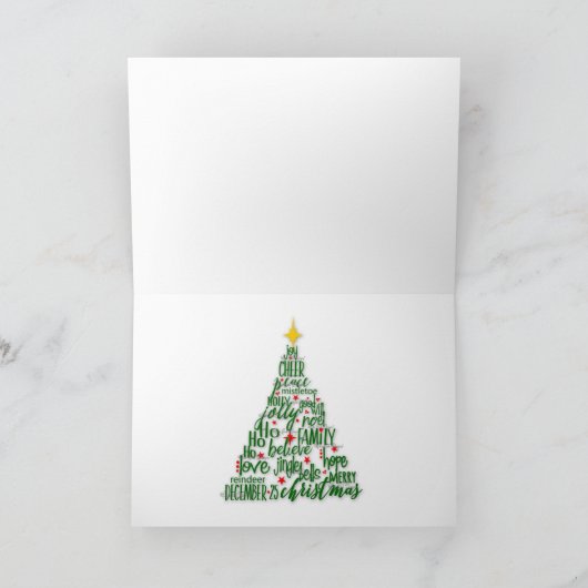 Frohe Weihnachtsstadt Feiertagskarte (Innenseite)