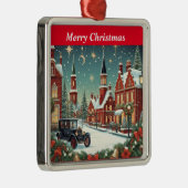 Frohe Weihnachtsstadt Ornament Aus Metall (Rechts)
