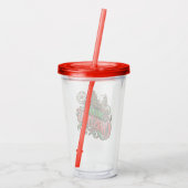 Frohe Weihnachtsstampunk Acryltrinkbecher (Rückseite)