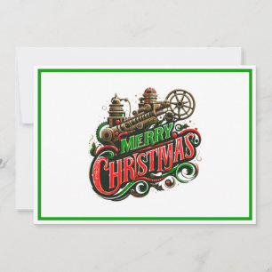 Frohe Weihnachtsstampunk Feiertagskarte