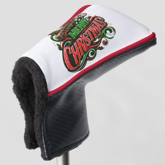 Frohe Weihnachtsstampunk Golf Headcover (3/4 Vorderseite)