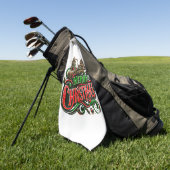 Frohe Weihnachtsstampunk Golfhandtuch (Gras)