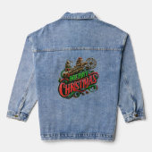 Frohe Weihnachtsstampunk Jeansjacke (Rückseite)