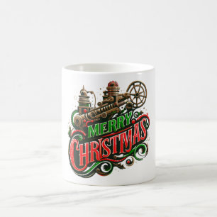 Frohe Weihnachtsstampunk Kaffeetasse