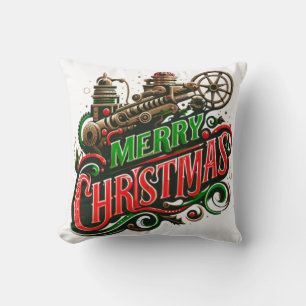 Frohe Weihnachtsstampunk Kissen