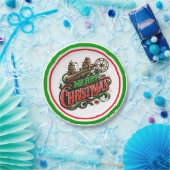 Frohe Weihnachtsstampunk Pappteller (Party)