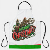 Frohe Weihnachtsstampunk Schürze (Vorderseite)