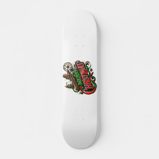Frohe Weihnachtsstampunk Skateboard (Vorne)