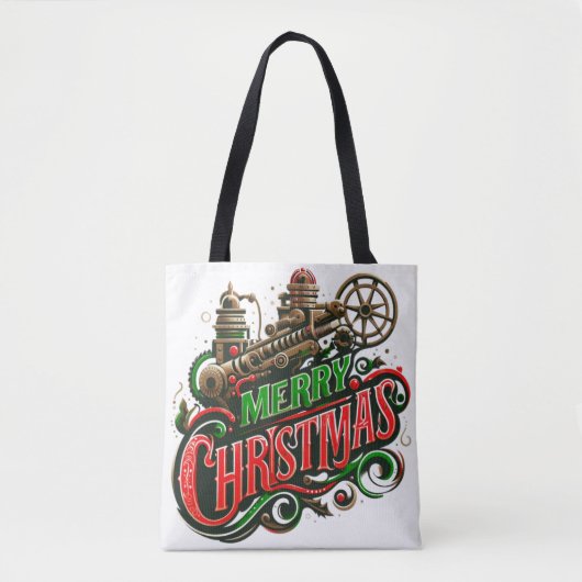 Frohe Weihnachtsstampunk Tasche (Vorderseite)