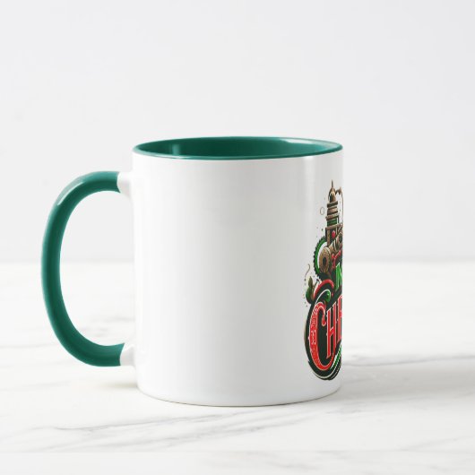 Frohe Weihnachtsstampunk Tasse (Links)