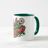 Frohe Weihnachtsstampunk Tasse (VorderseiteRechts)