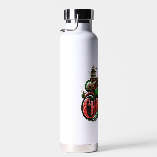 Frohe Weihnachtsstampunk Trinkflasche (Rechts)