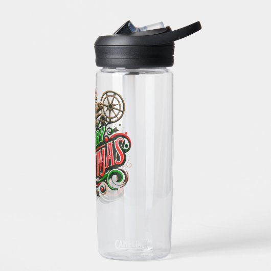 Frohe Weihnachtsstampunk Trinkflasche (Links)