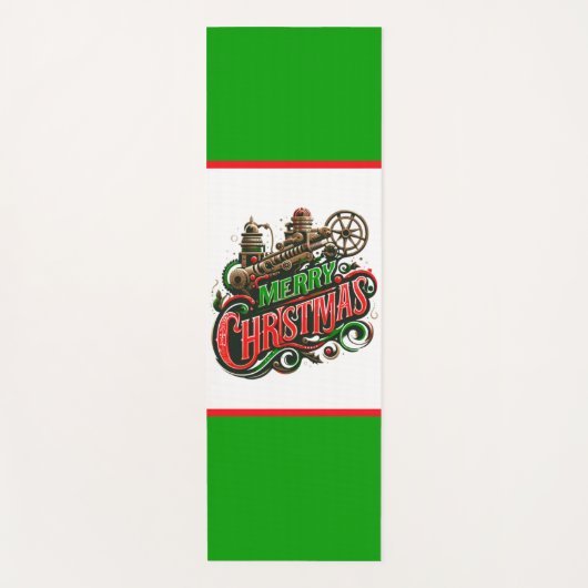 Frohe Weihnachtsstampunk Yogamatte (Vorderseite)