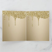 Frohe Weihnachtsstars Melting Gold Glitzer Karte (Innenseite)